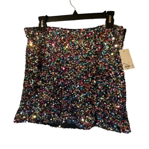 NWT | SO | Women’s Sparkling Sequin Mini Skirt - Size L - Picture 6 of 9